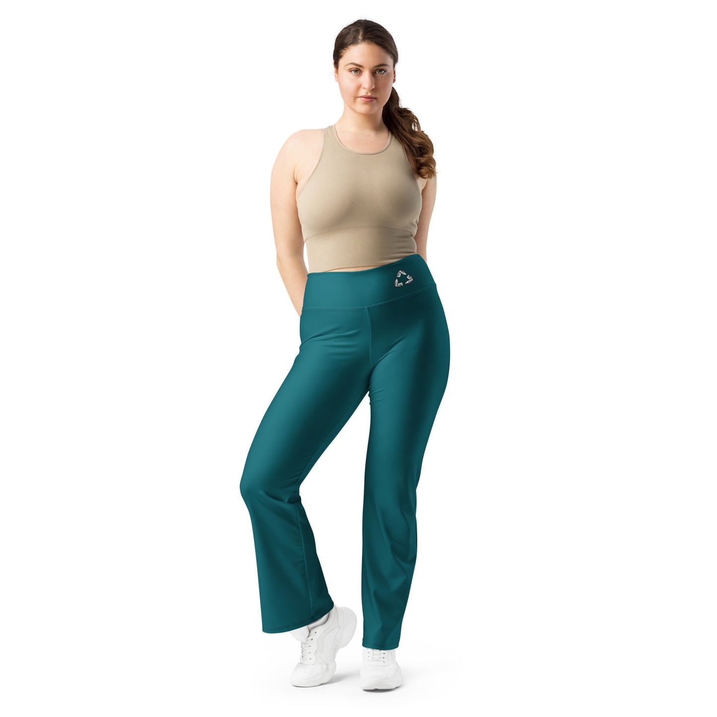 Summer Ocean Recycled Flared Hiking Leggings with Waist Pocket