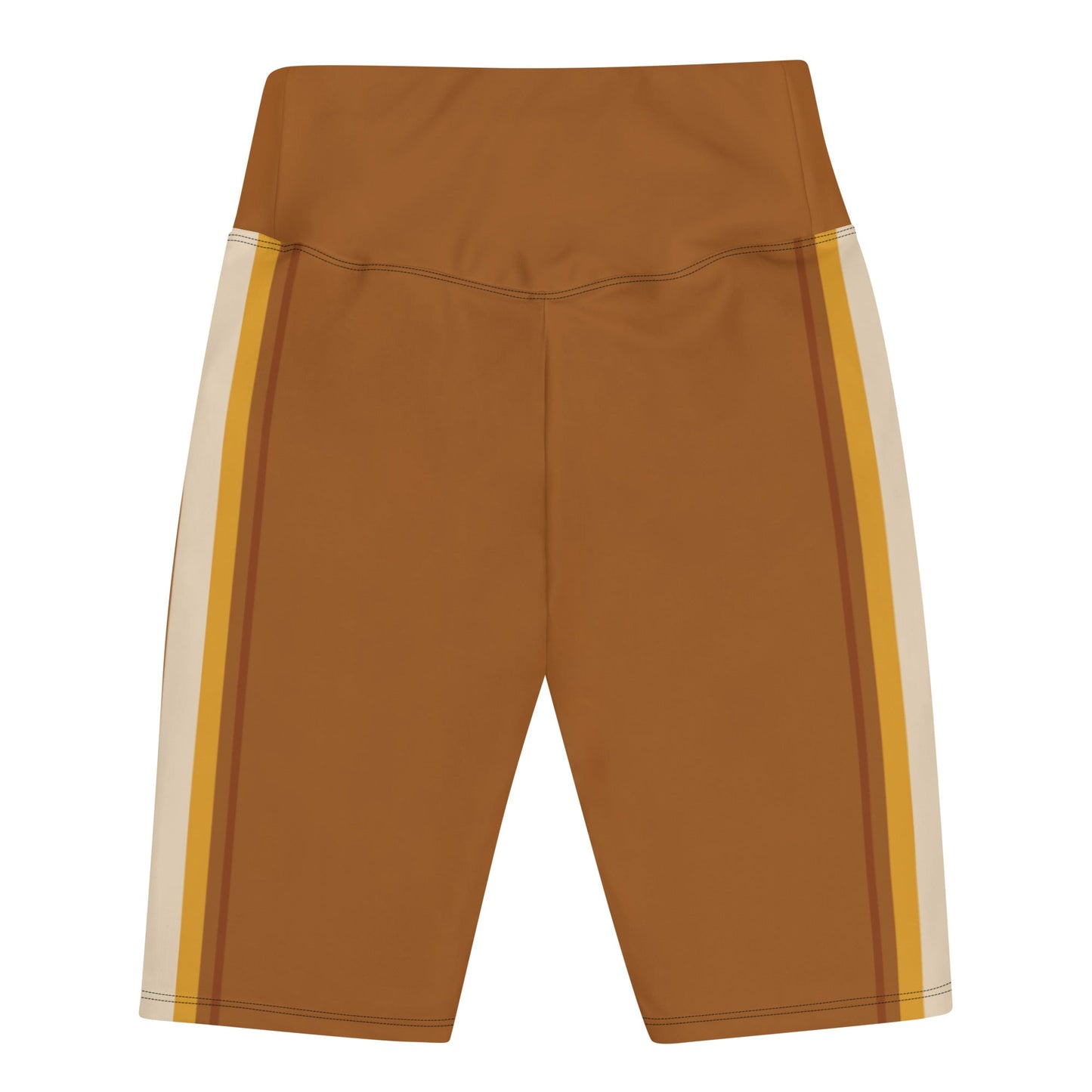 Clay Earth Stripe Bike Shorts with Pocket - Appalachian Bittersweet - Shorts