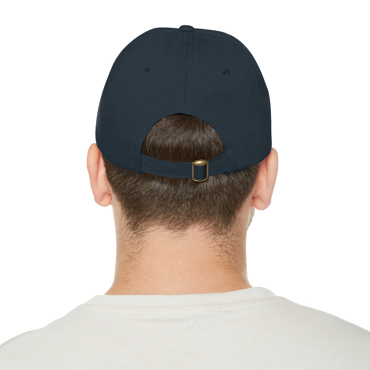 Big Foot Retro Stripe Dad Hat with Leather Patch