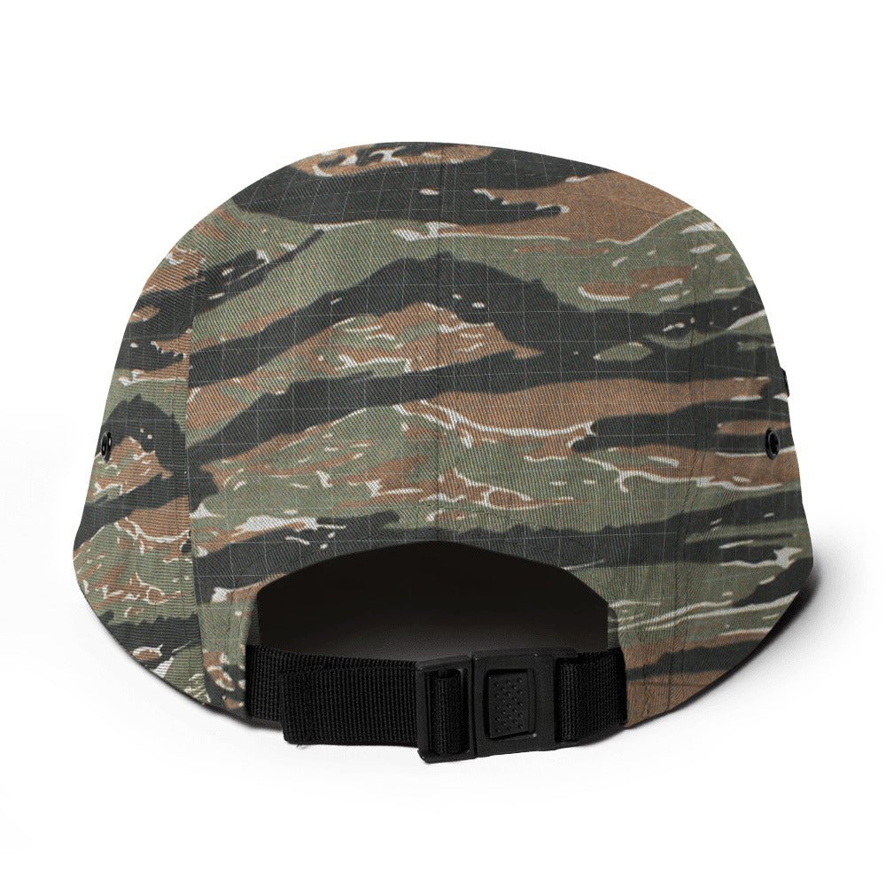 Embroidered Mushrooms Five Panel Camper Cap - Appalachian Bittersweet - 5 panel camper