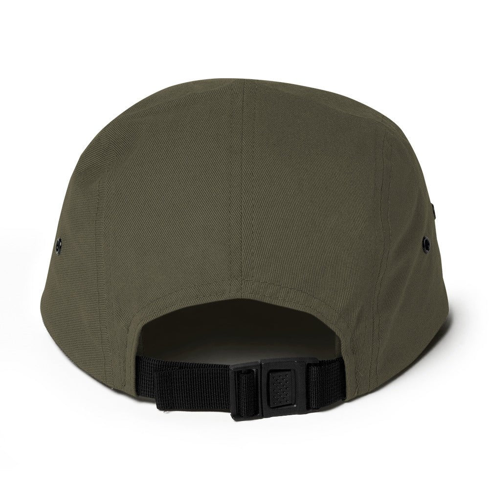Embroidered Mushrooms Five Panel Camper Cap - Appalachian Bittersweet - 5 panel camper