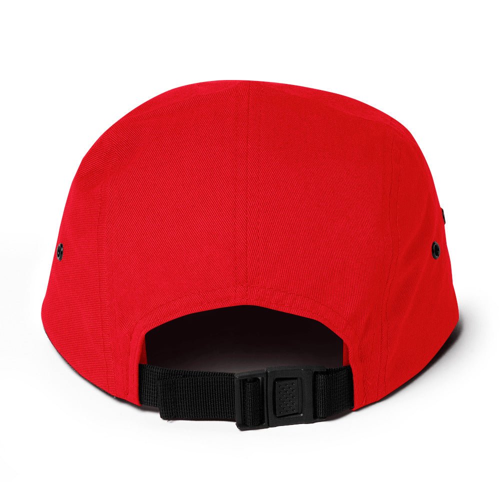 Embroidered Mushrooms Five Panel Camper Cap - Appalachian Bittersweet - 5 panel camper