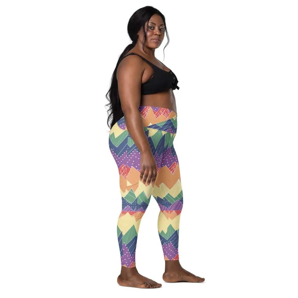 Mountain PRIDE Crossover Waist leggings with pockets - Appalachian Bittersweet - Crossover Waist