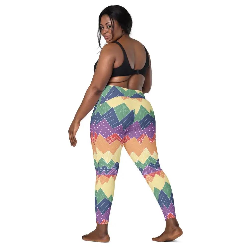 Mountain PRIDE Crossover Waist leggings with pockets - Appalachian Bittersweet - Crossover Waist