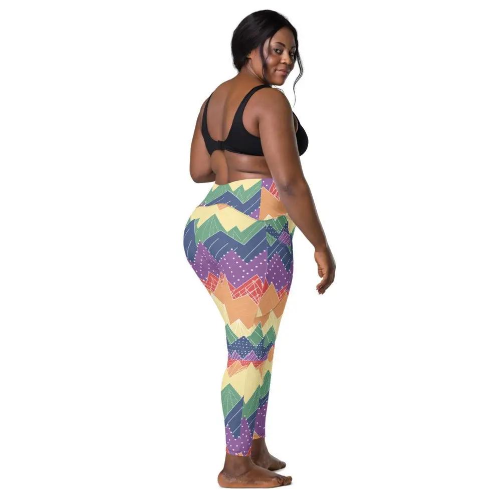 Mountain PRIDE Crossover Waist leggings with pockets - Appalachian Bittersweet - Crossover Waist