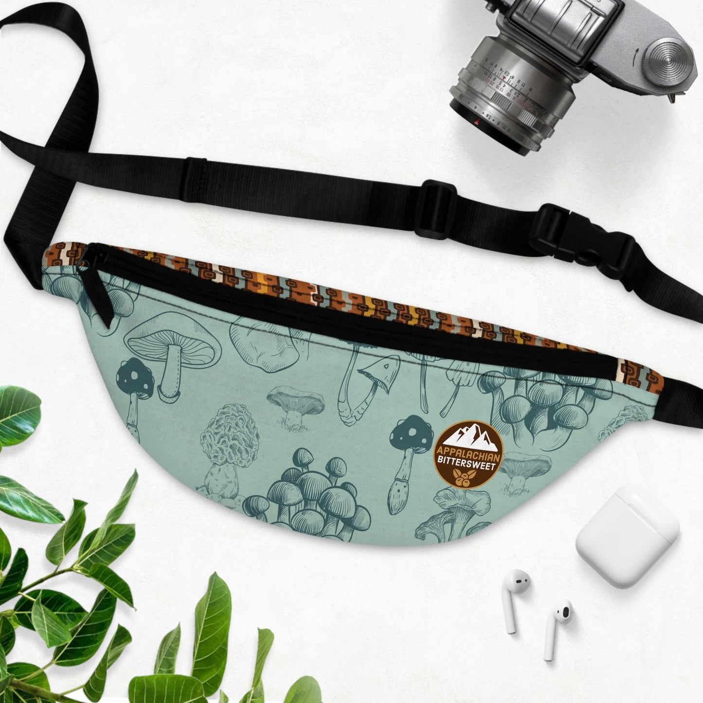 Mushrooms Retro Fanny Pack - Appalachian Bittersweet - Bags