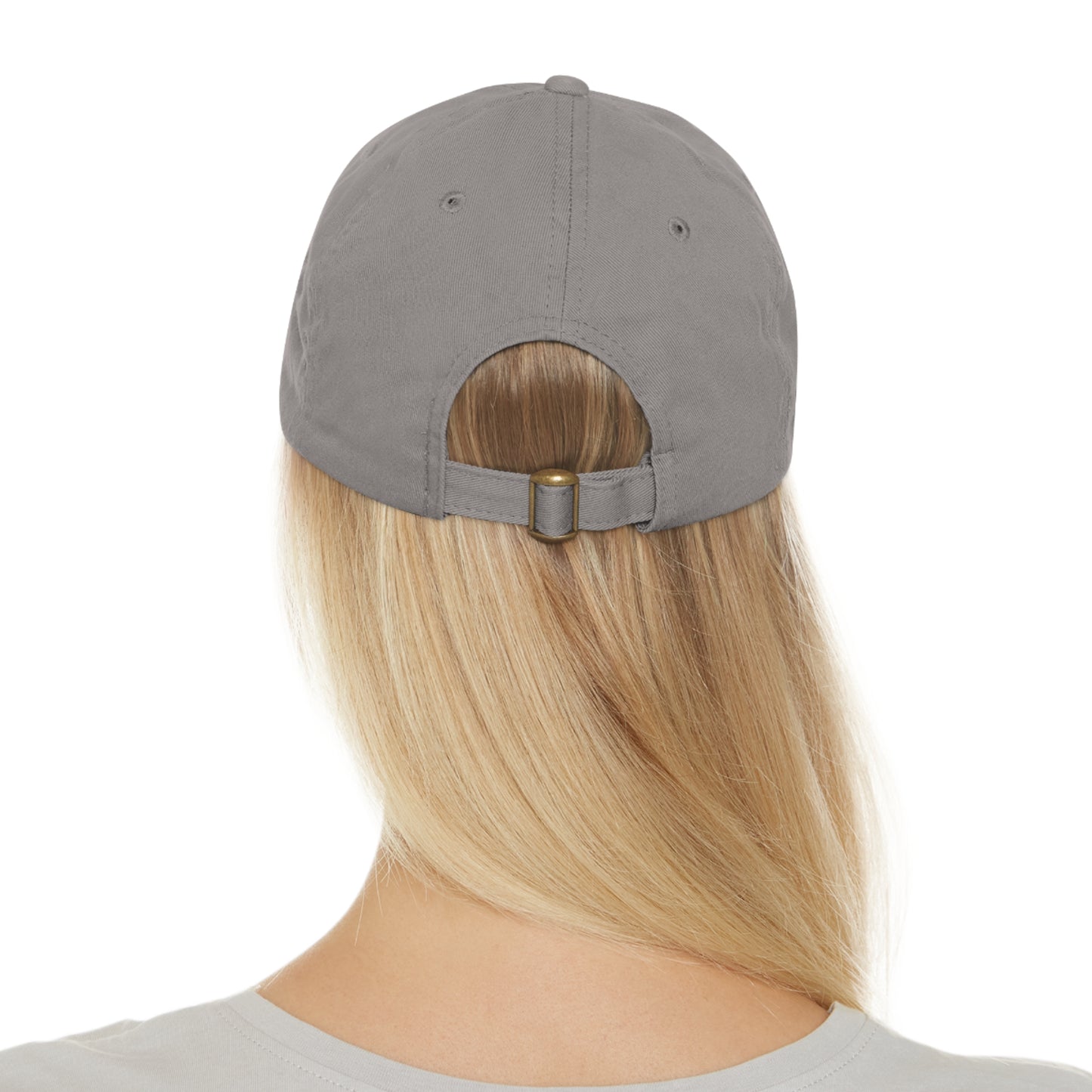 Death's Head Moth Dad Hat with Leather Patch (Round)