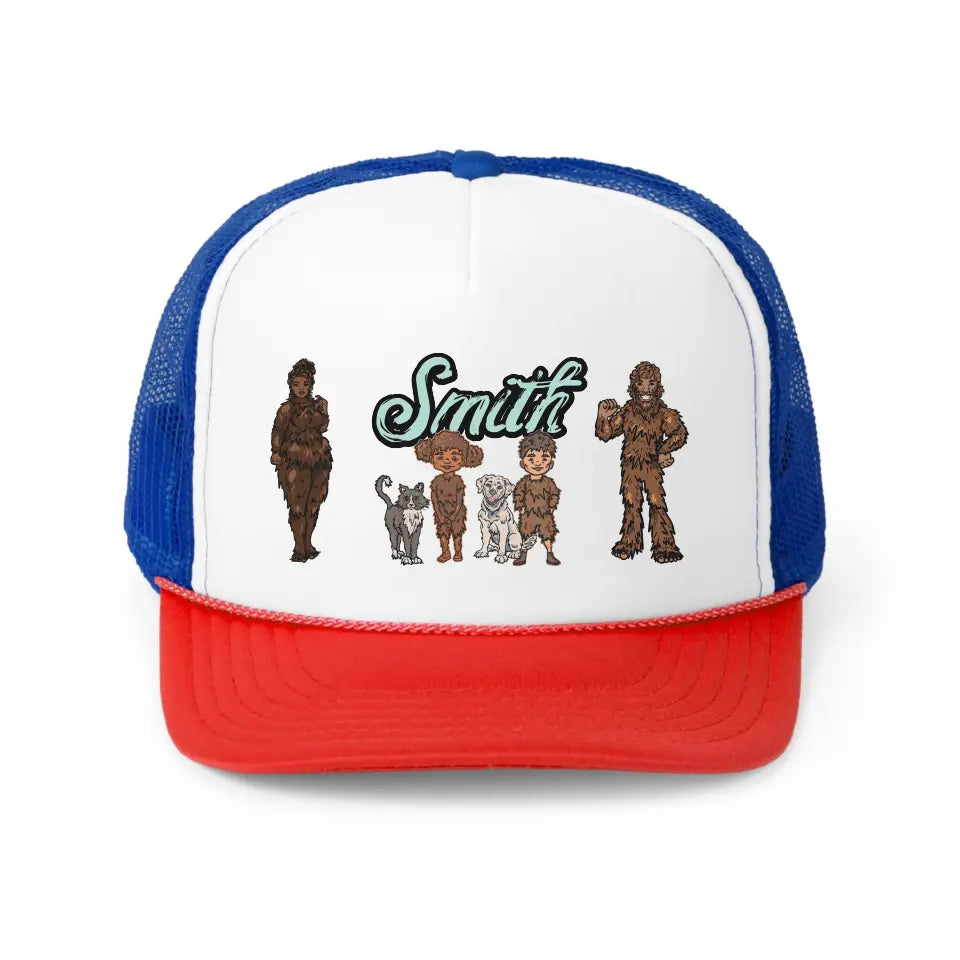 Personalized Bigfoot Gifts - Sasquatch Family Hiker Gift Hats