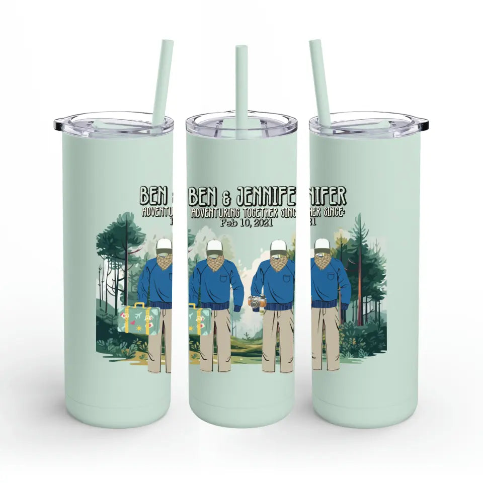Personalized Wedding Date Matte Tumbler for Hikers