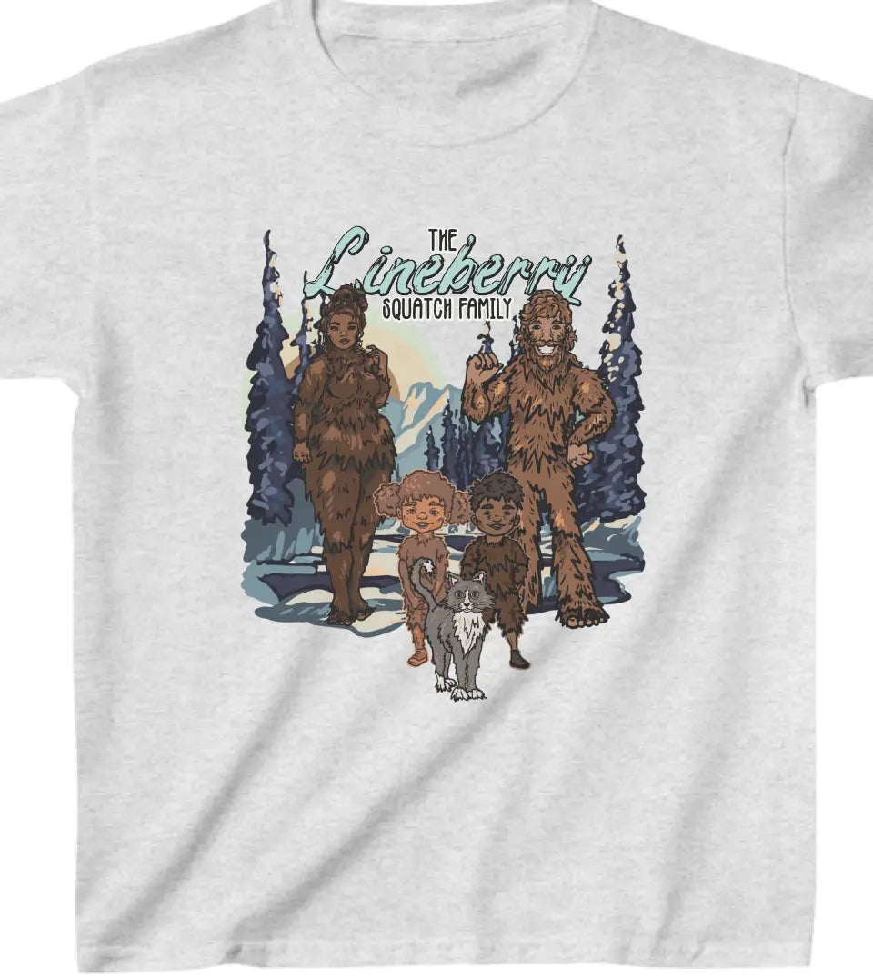 Personalized Bigfoot Family - Sasquatch Family Unisex T-Shirt