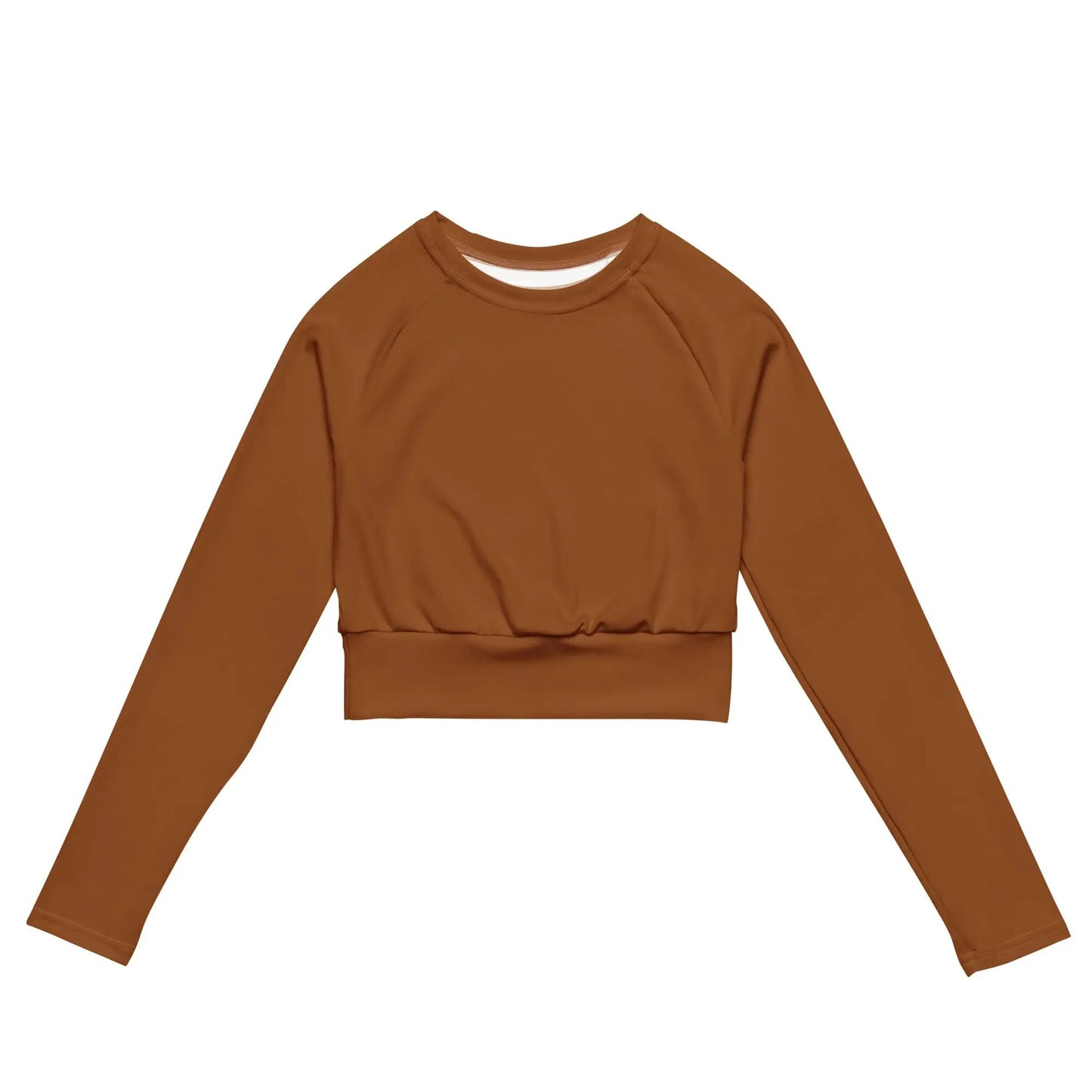 Burnt Clay Recycled long-sleeve crop top