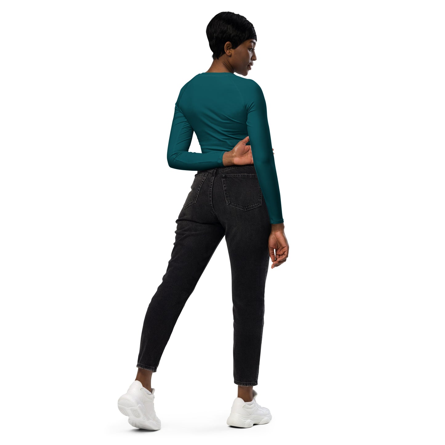 Summer Ocean Recycled long-sleeve crop top