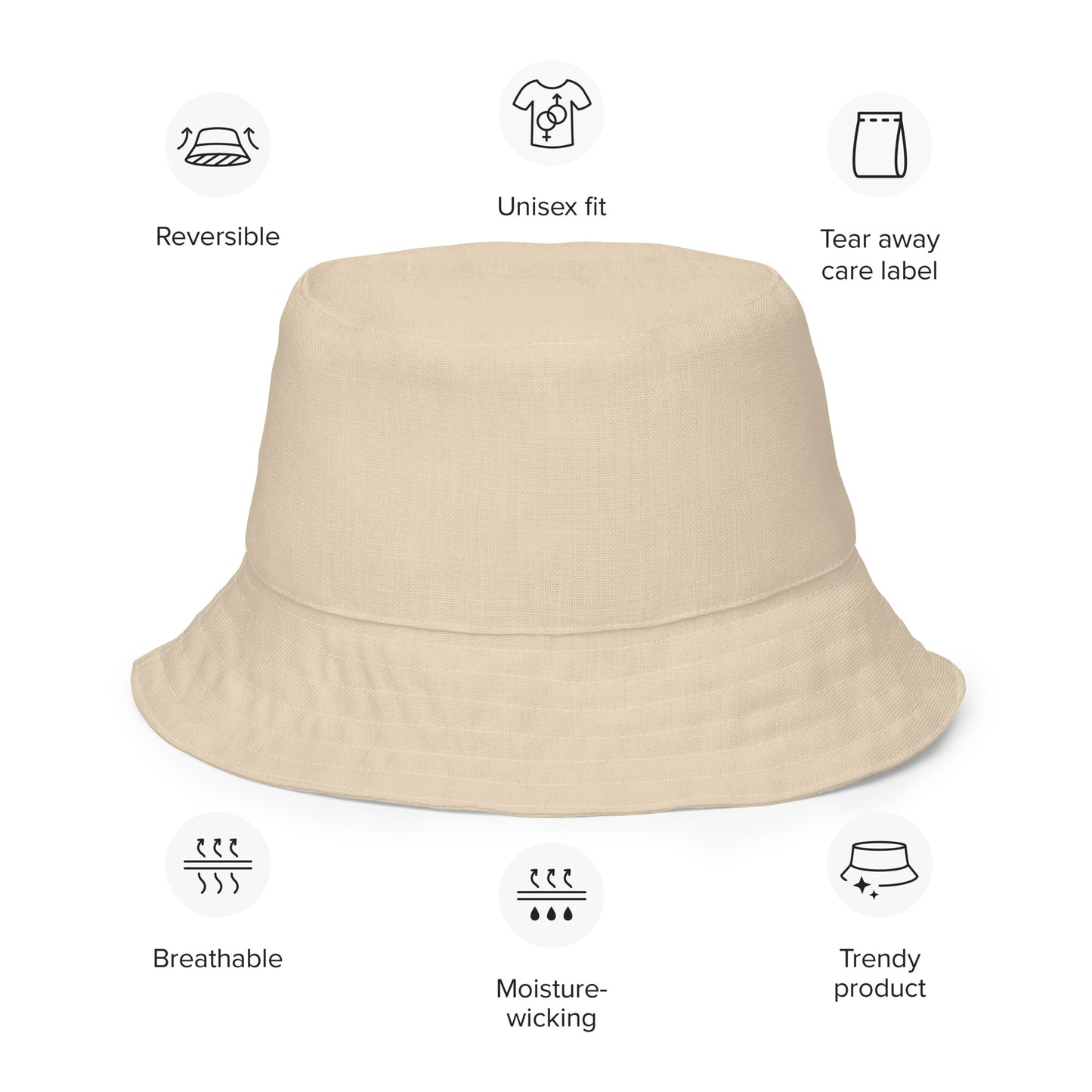 Khaki and Copper Reversible Bucket Sun Hat