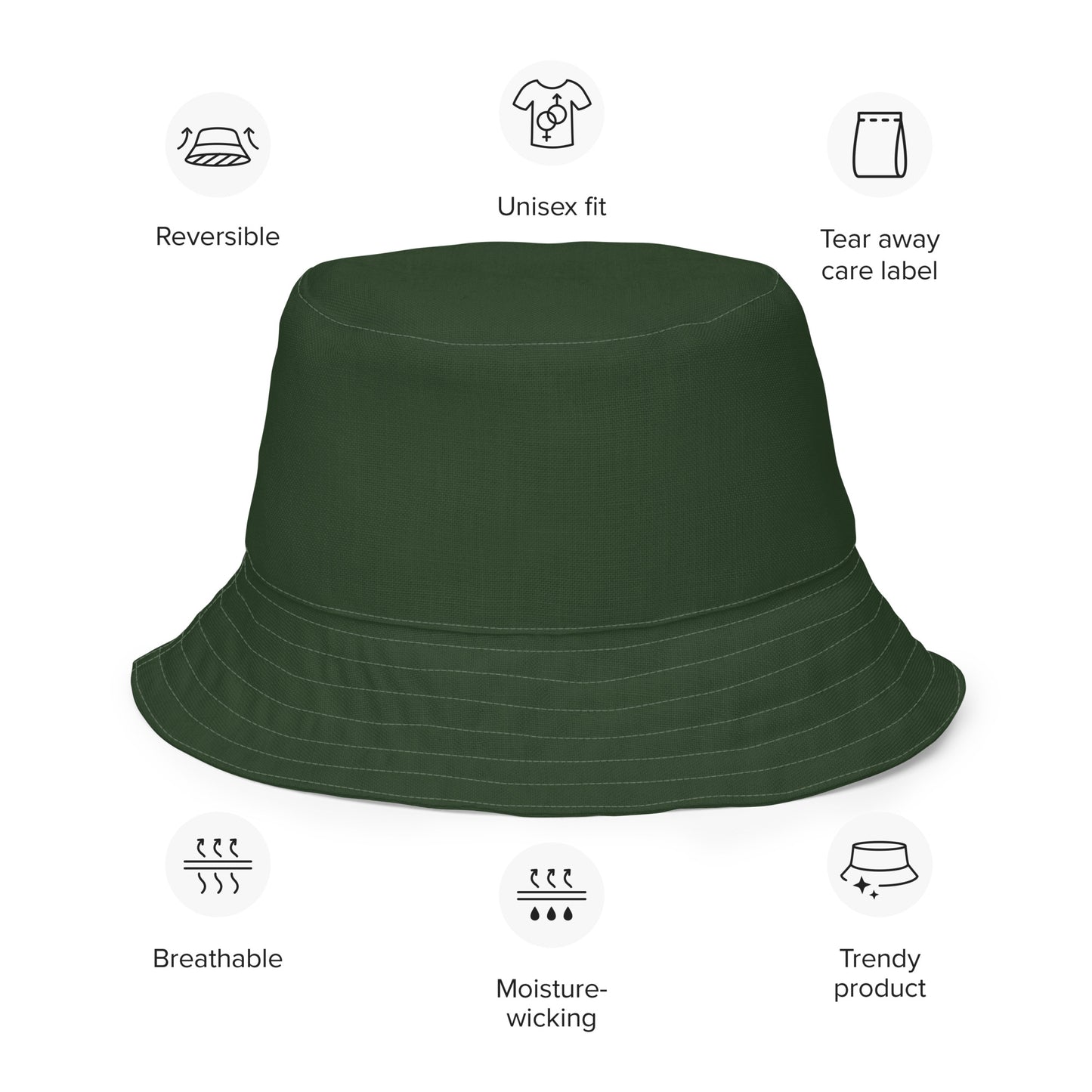 Forest and Pine Reversible Bucket Sun Hat