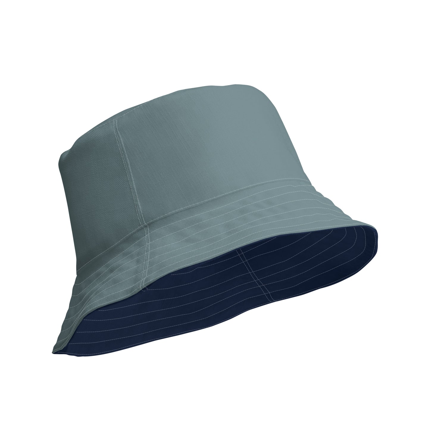 Navy and Teal Reversible Bucket Sun Hat