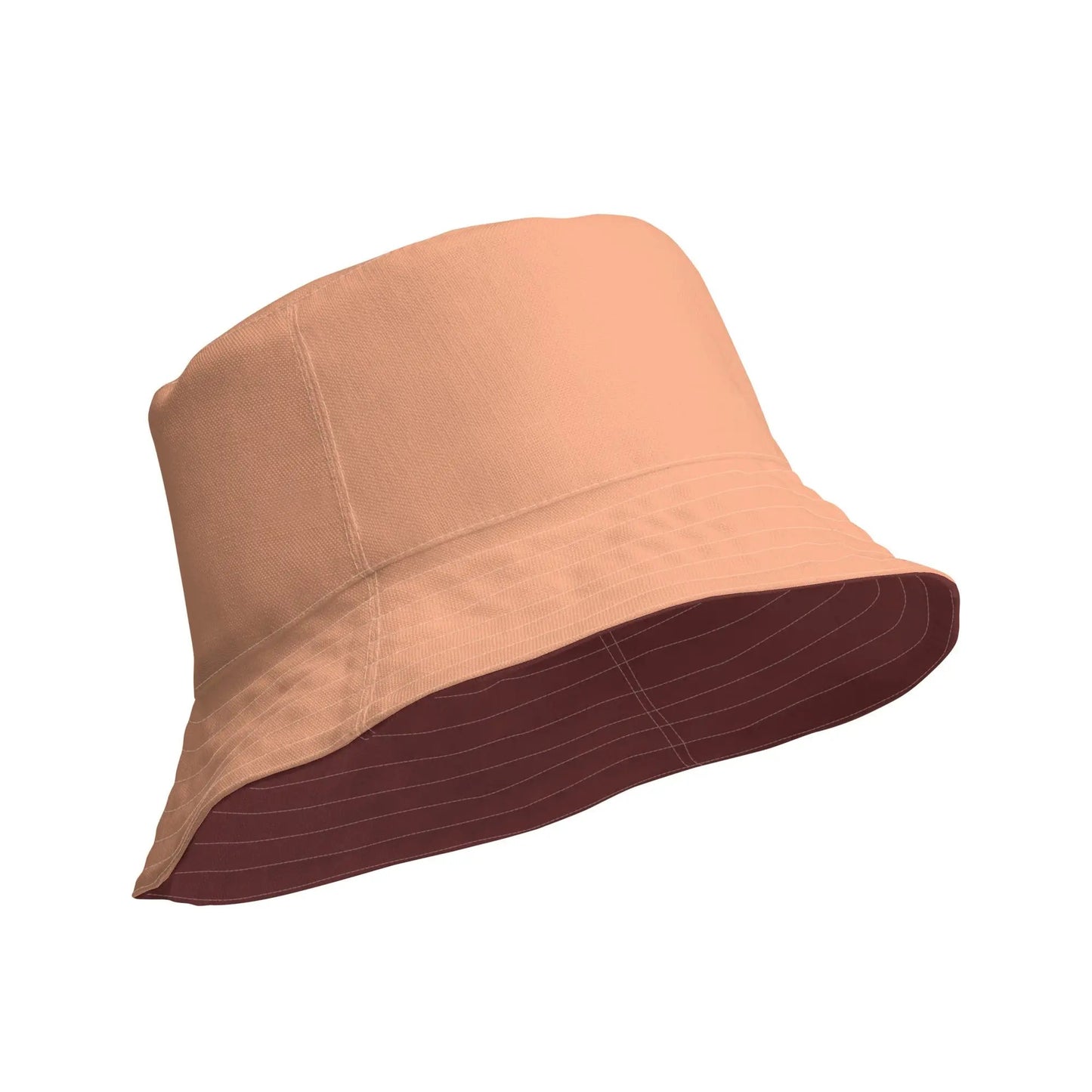 Wine and Coral Reversible Bucket Sun Hat