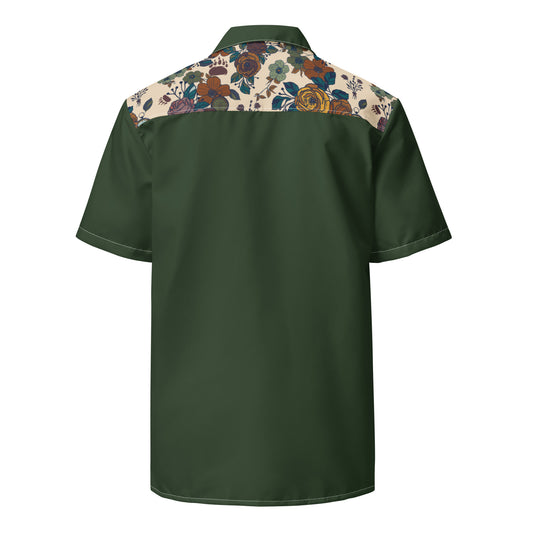 Evergreen Compass Unisex Button Sun Shirt
