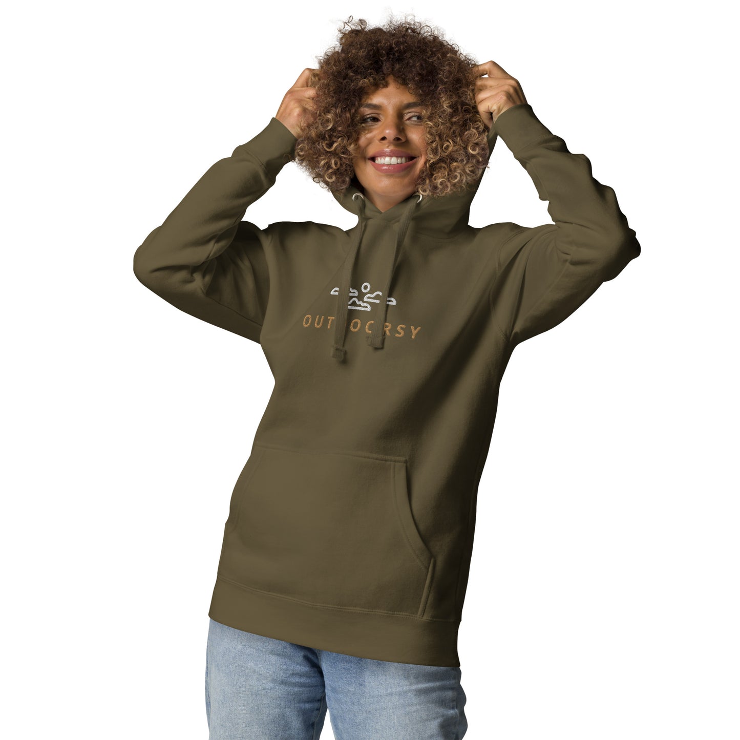 Outdoorsy Embroidered Unisex Hoodie