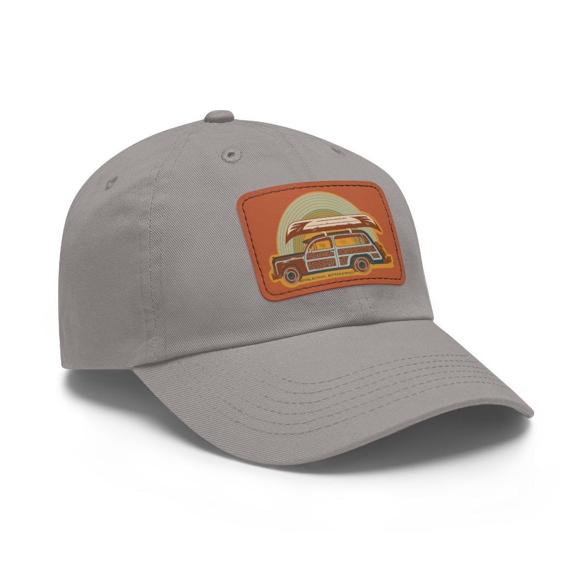 Retro Wagon Dad Hat with Leather Patch