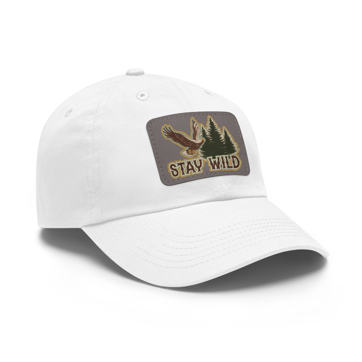 Stay Wild Dad Hat with Leather Patch