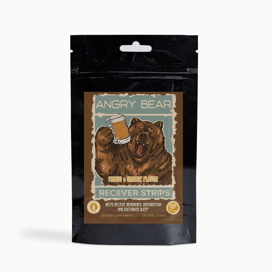 Angry Bear Hangover Recover Strips - Natural Wellness Support for Hiking and Camping