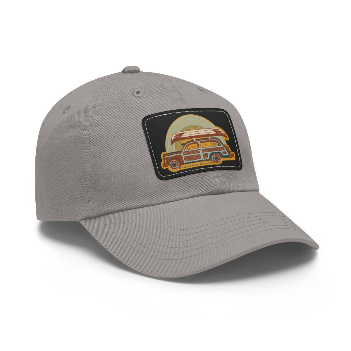 Retro Wagon Dad Hat with Leather Patch
