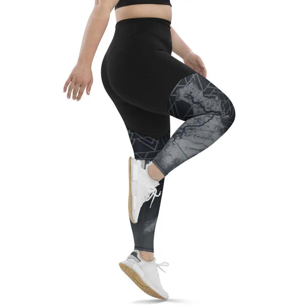 Appalachian Trail COMPRESSION Sports Leggings - National Park Series - Appalachian Bittersweet - compression