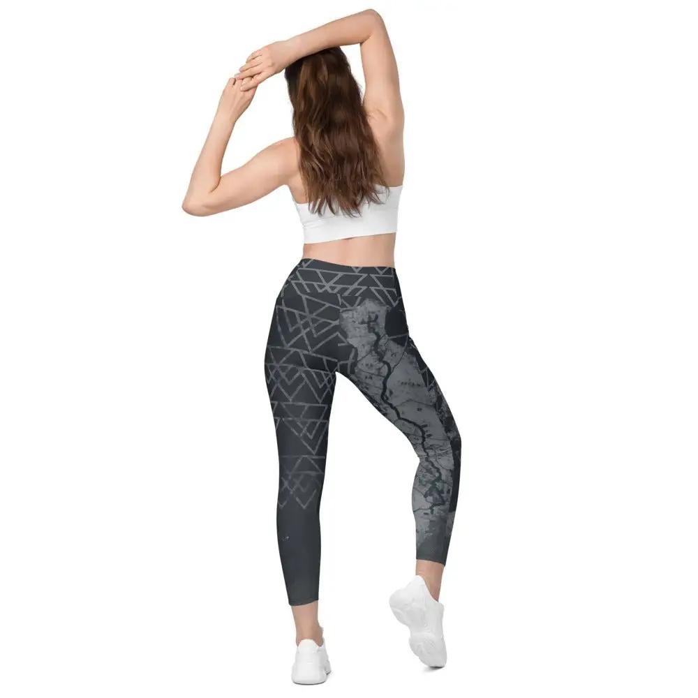 Appalachian Trail Crossover leggings with pockets - National Park Series - Appalachian Bittersweet - Crossover Waist
