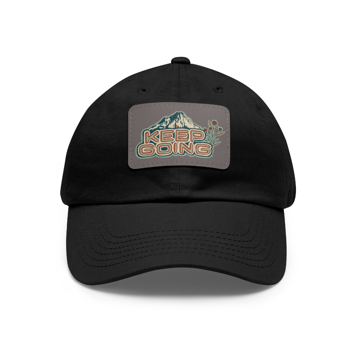 Keep Going Dad Hat with Leather Patch