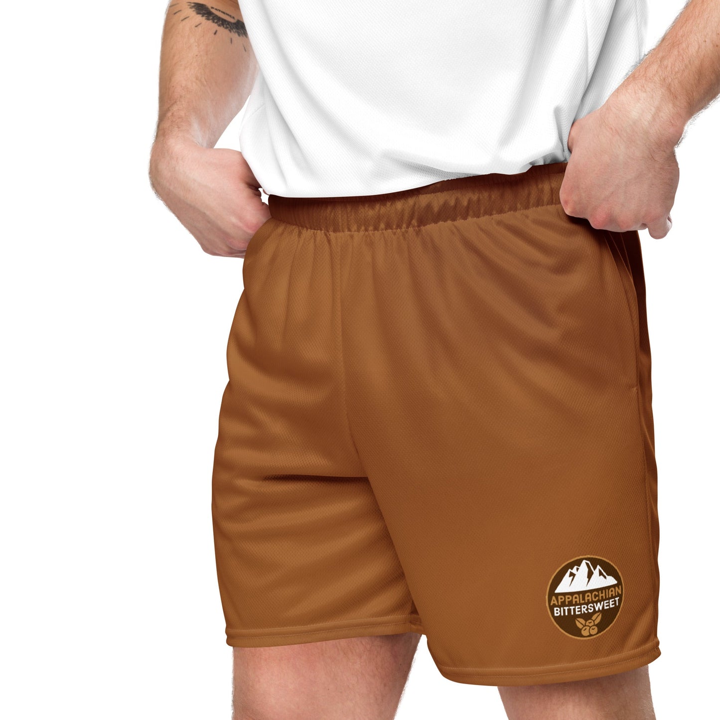 Copper Recycled Unisex Comfort Mesh Hiking Shorts - Appalachian Bittersweet - Shorts
