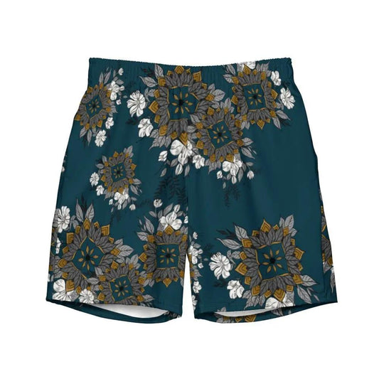 Medallion Floral Recycled SWIM 7" QUICK DRY Shorts with liner - Appalachian Bittersweet - Shorts