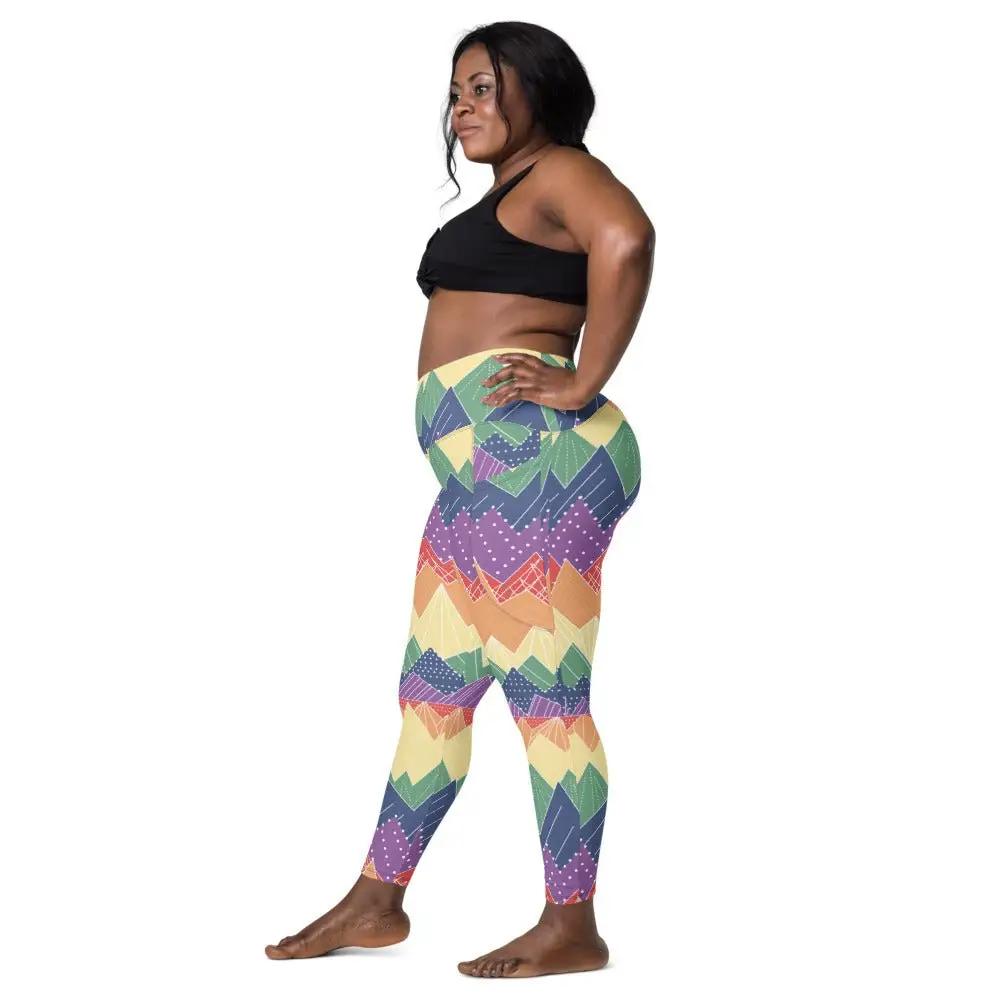 Mountain PRIDE Crossover Waist leggings with pockets - Appalachian Bittersweet - Crossover Waist