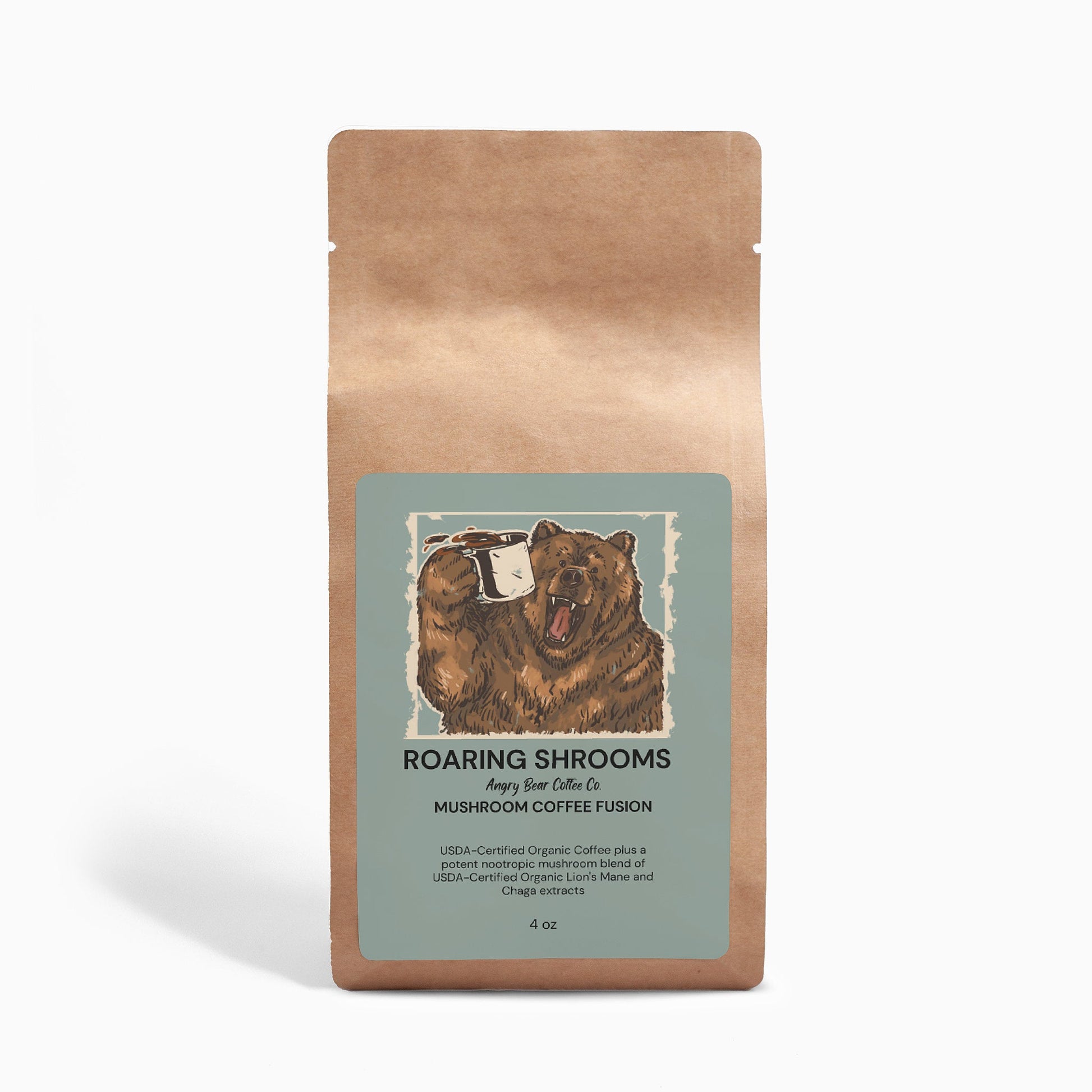 Mushroom Coffee Fusion - Lion’s Mane & Chaga 4oz - Appalachian Bittersweet - Food & Beverages