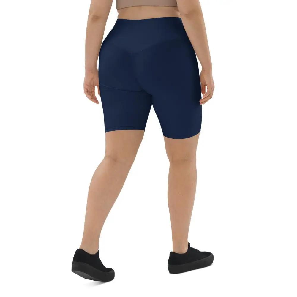 Navy Blue Biker Shorts with Pocket - Appalachian Bittersweet - Shorts