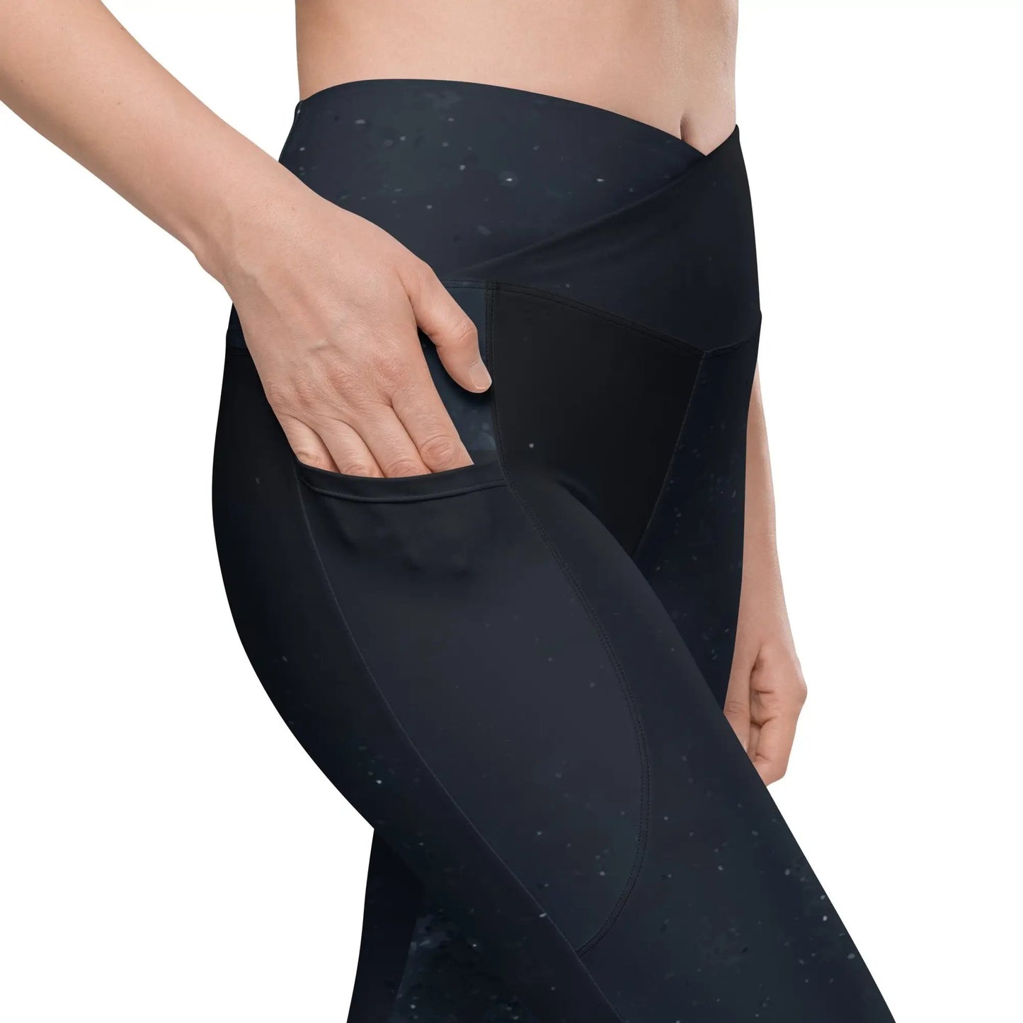 Night Sky CROSSOVER Waist leggings with pockets - Appalachian Bittersweet - Crossover Waist