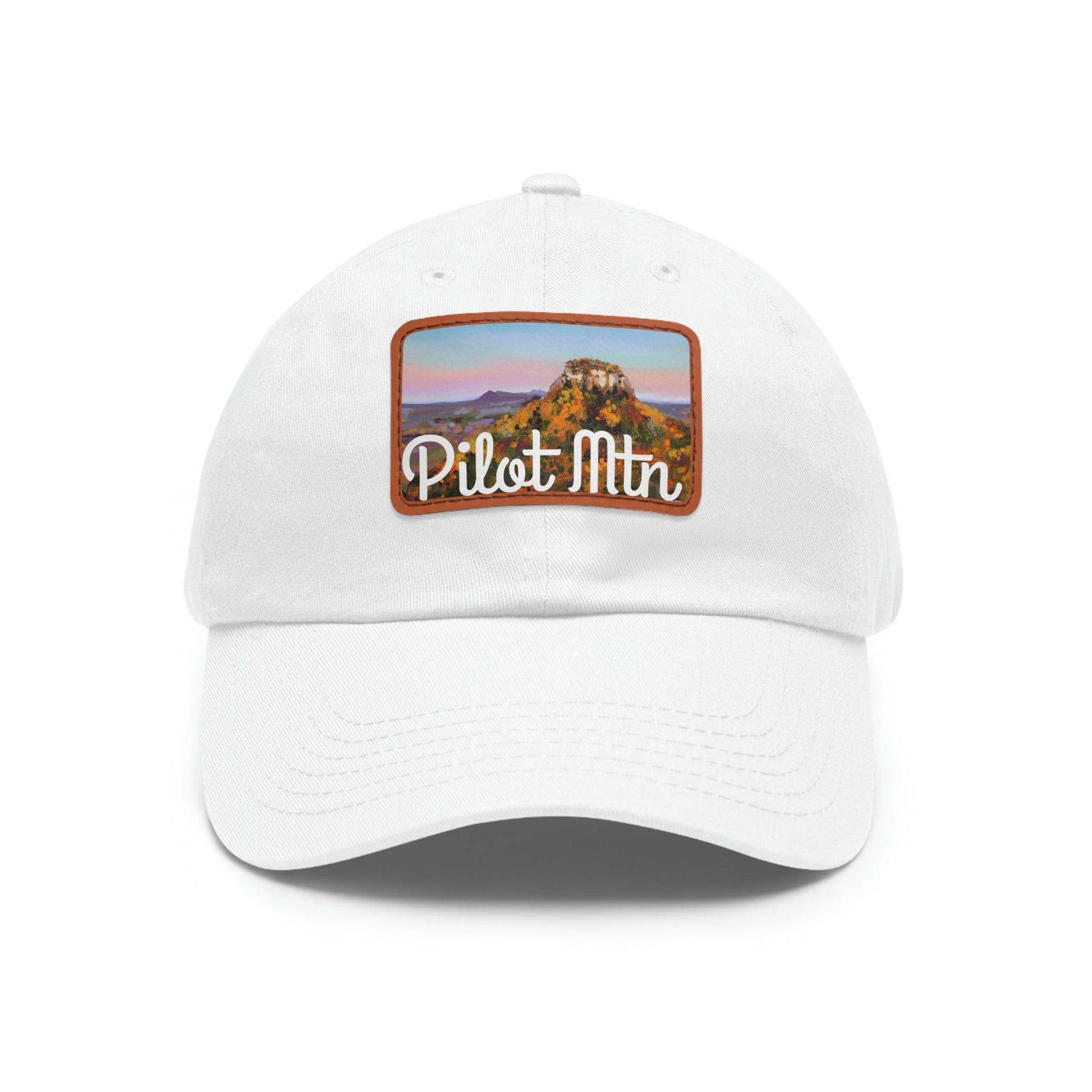 Pilot Mountain NC Dad Hat with Leather Patch - Appalachian Bittersweet - dad hat