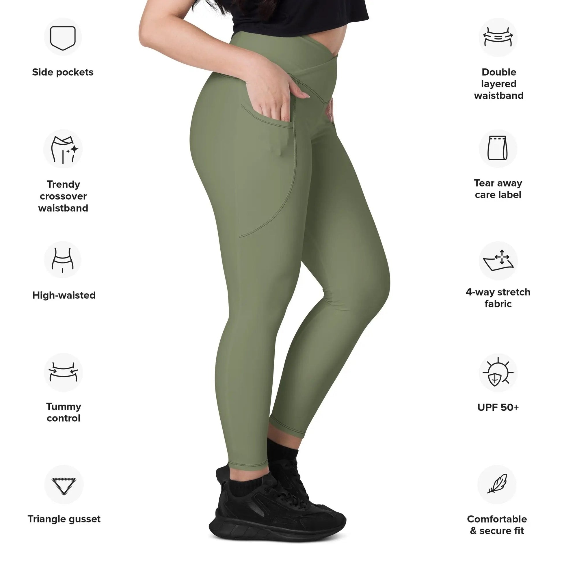 Pine Tree Recycled CROSSOVER leggings with pockets – Appalachian Bittersweet