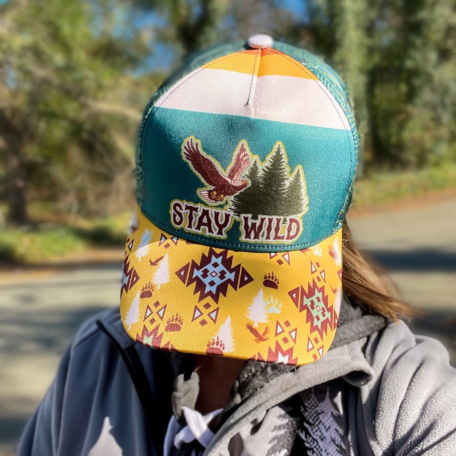 Stay Wild Retro Snapback Cap - Appalachian Bittersweet - snapback