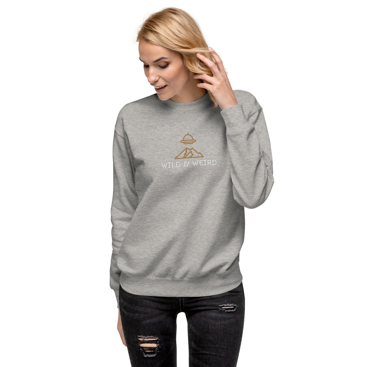 UFO Wild and Weird Unisex Embroidered Sweatshirt - Appalachian Bittersweet - Sweatshirt