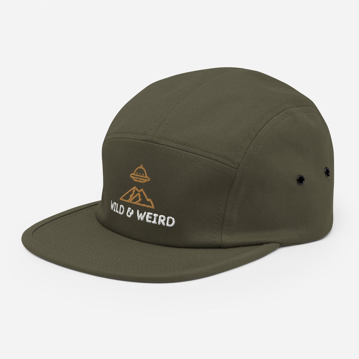 Wild and Weird Embroidered Five Panel Camper Cap - Appalachian Bittersweet - 5 panel camper