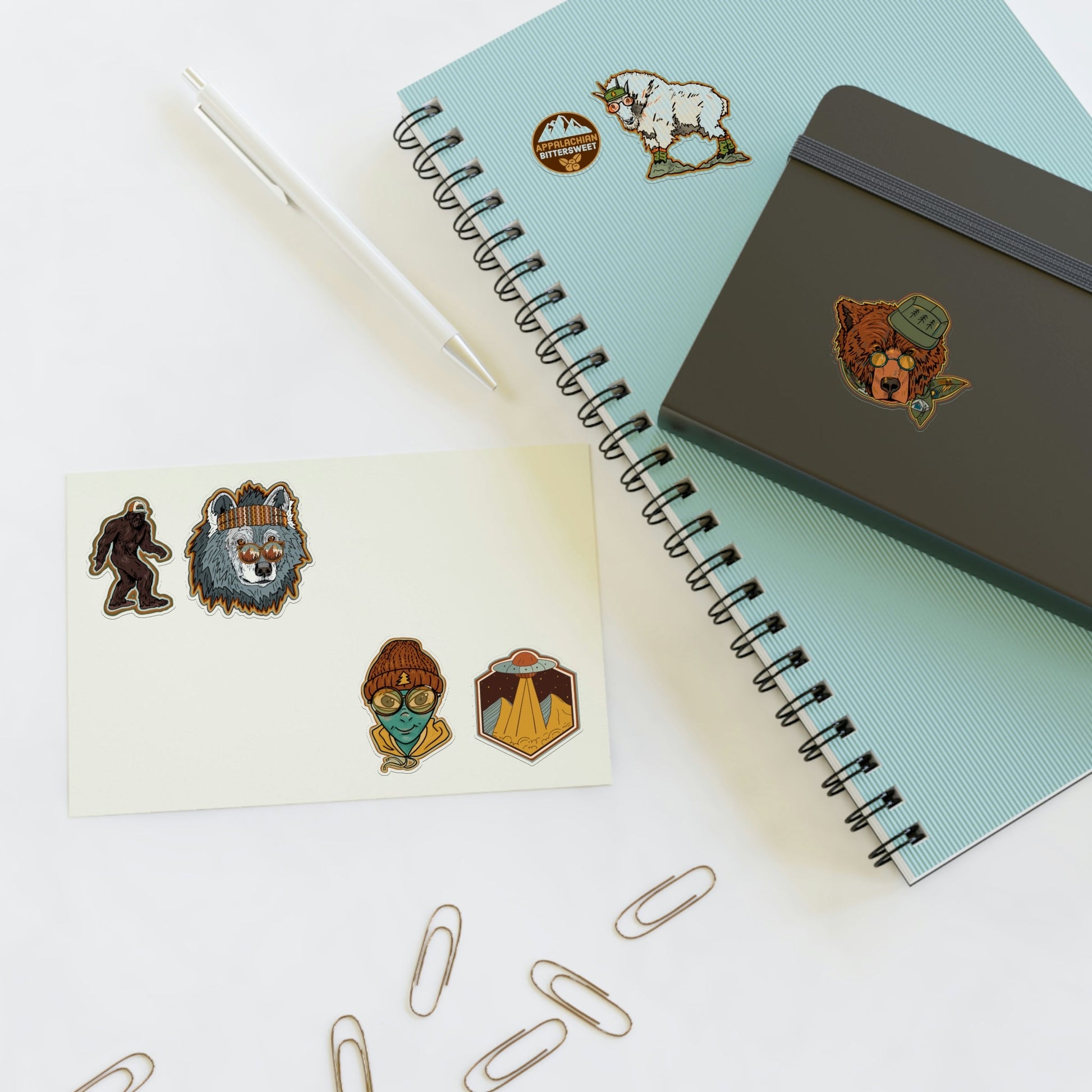 Wild Retro Characters Sticker Sheets - Appalachian Bittersweet - Paper products